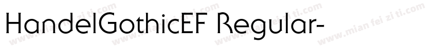 HandelGothicEF Regular字体转换